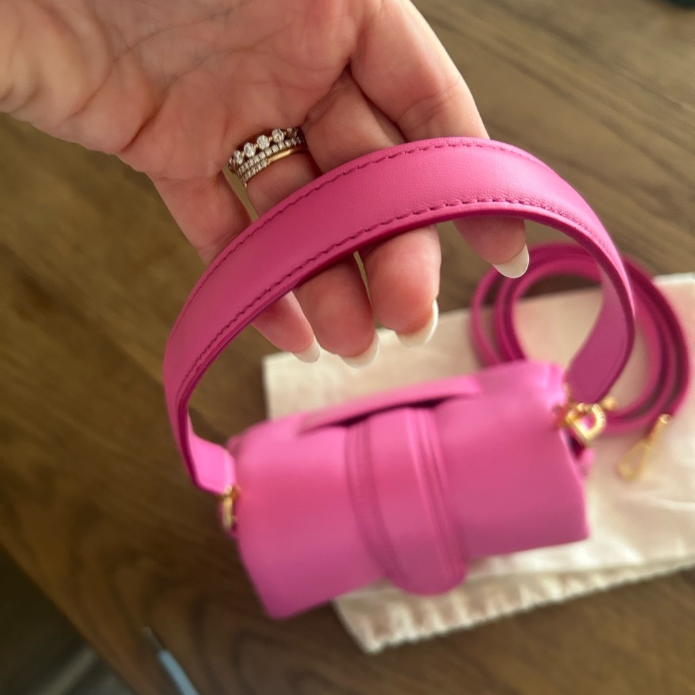 Jacquemus Pink Leather puff le petit Bambimou Shoulder Bag - Picture 7 of 12